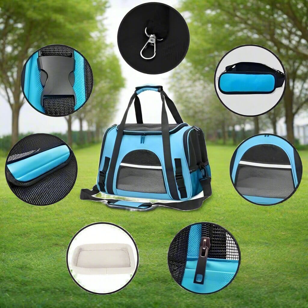 Sac de Transport pour Chien - DogCarrierBag™ - Bleu - Voyage canin