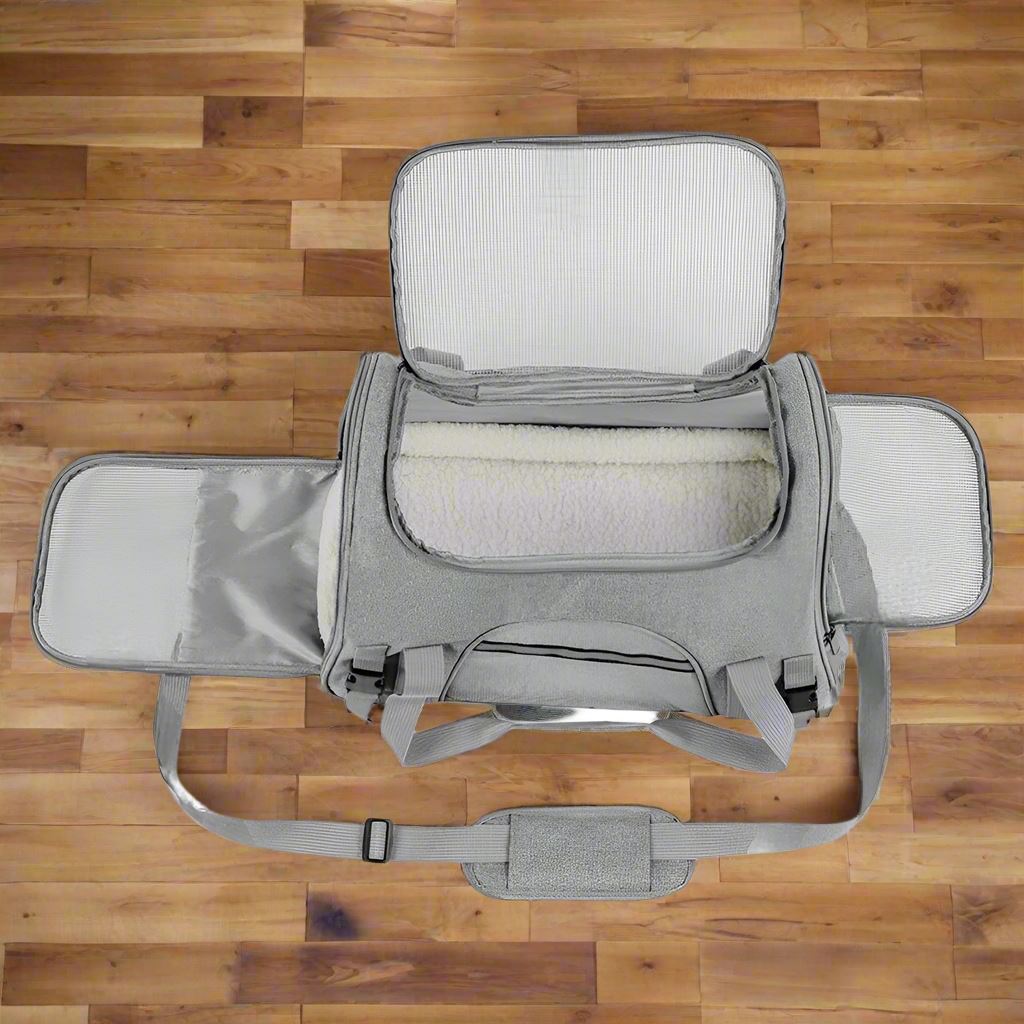 Sac de Transport pour Chien - DogCarrierBag™ - Gris - Voyage canin