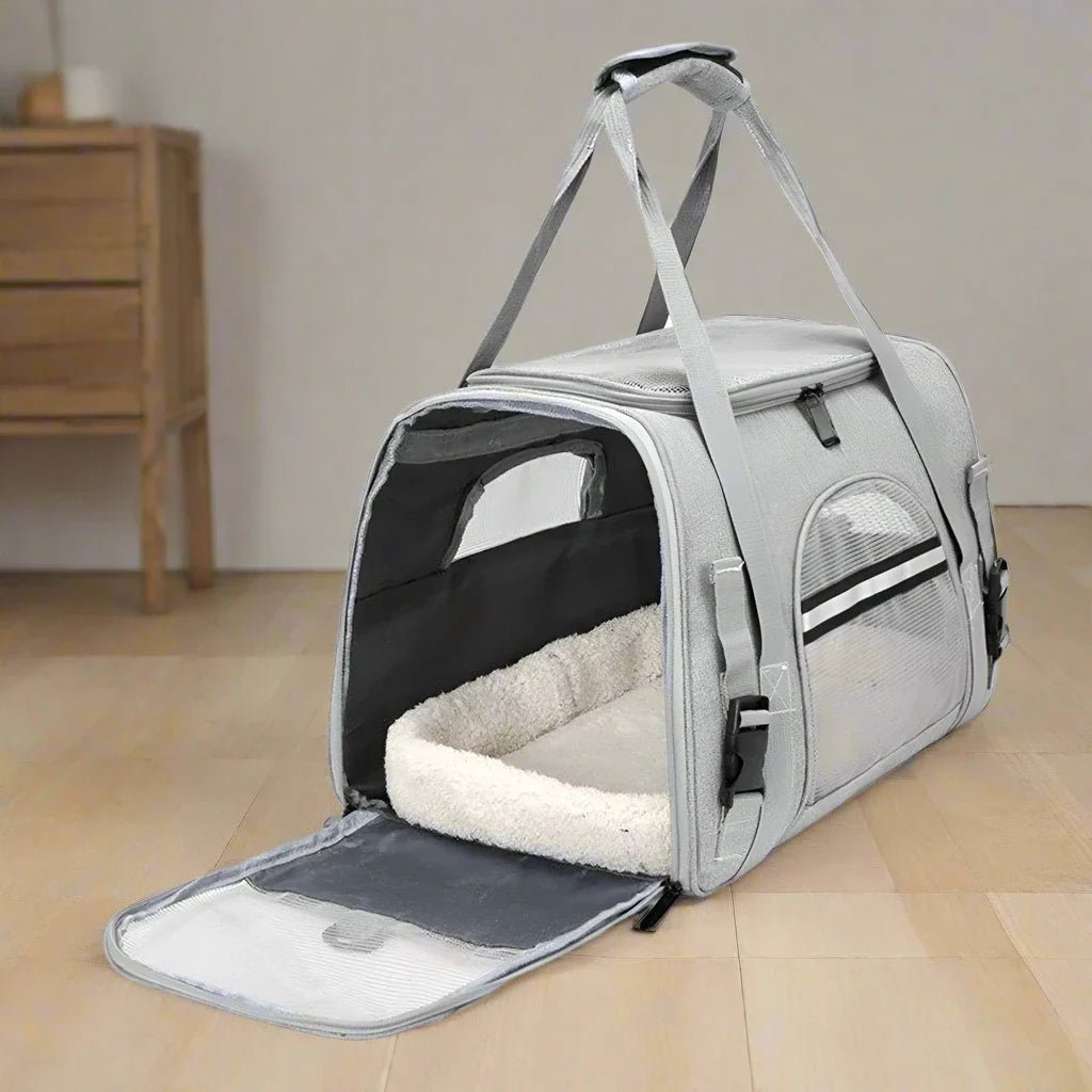 Sac de Transport pour Chien - DogCarrierBag™ - Gris - Voyage canin