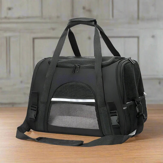 Sac de Transport pour Chien - DogCarrierBag™ - Noir - Voyage canin