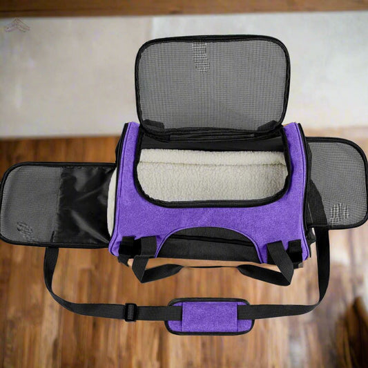 Sac de Transport pour Chien - DogCarrierBag™ - Violet - Voyage canin