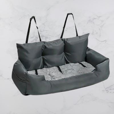 Siège Auto Animaux - CarrierTravelDog™ - Gris - Voyage canin